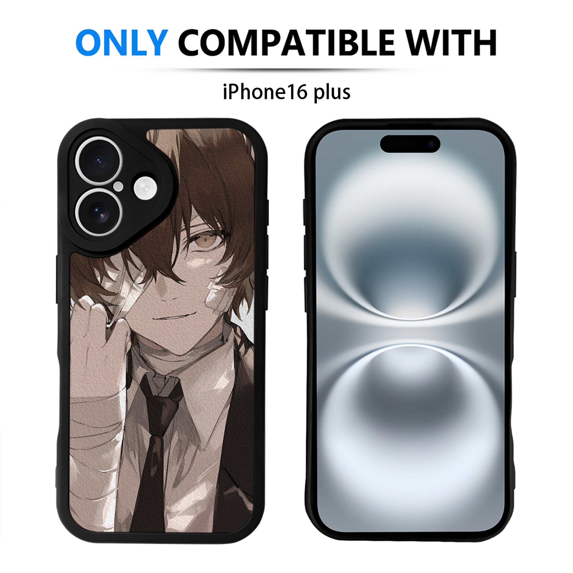 （画像用） 文豪ストレイドッグス Bungo Stray Dogs 【iPhone 16シリーズ対応】シリコンスマホケース（レザー調） 材質：シリコン